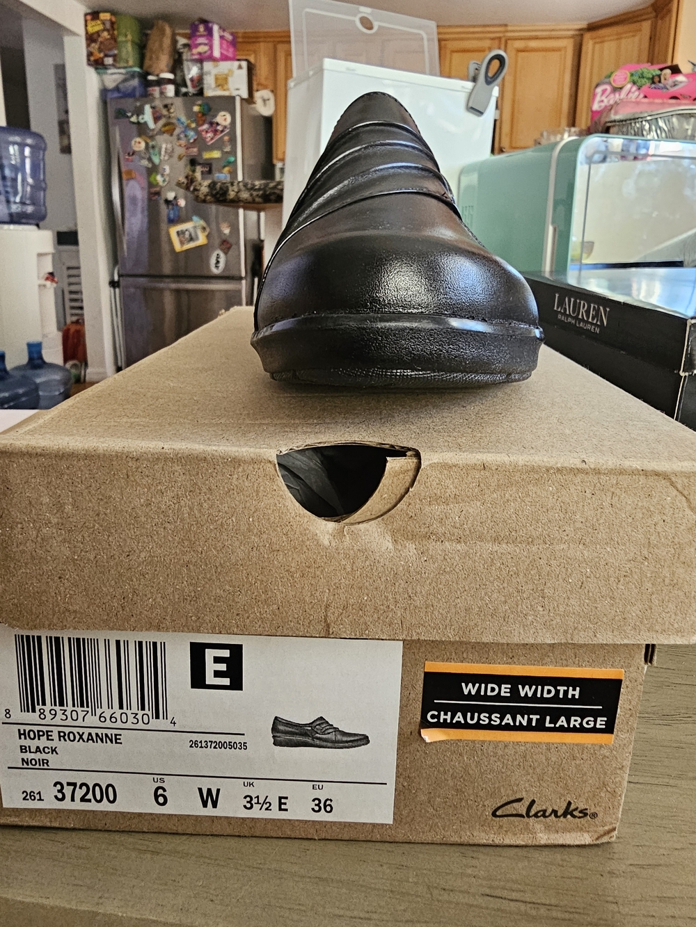 #25 Clarks Black Wide-Width Women's Slip-On Loafer